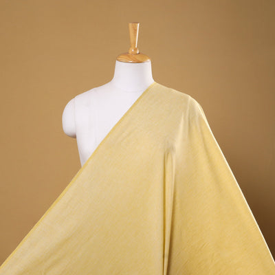 Yellow Prewashed Cotton Jacquard Fabric