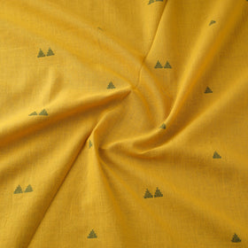 Yellow Prewashed Cotton Jacquard Fabric