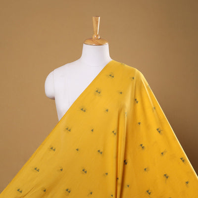 Yellow Prewashed Cotton Jacquard Fabric