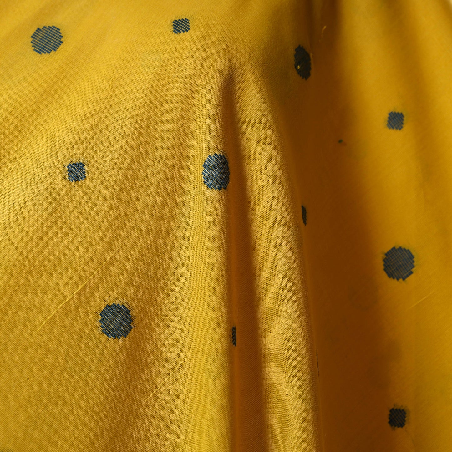 Yellow - prewashed cotton jacquard fabric 33 - handcrafted