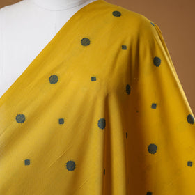 Yellow - prewashed cotton jacquard fabric 33 - handcrafted