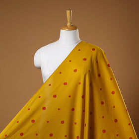 Yellow - prewashed cotton jacquard fabric 41 - handcrafted