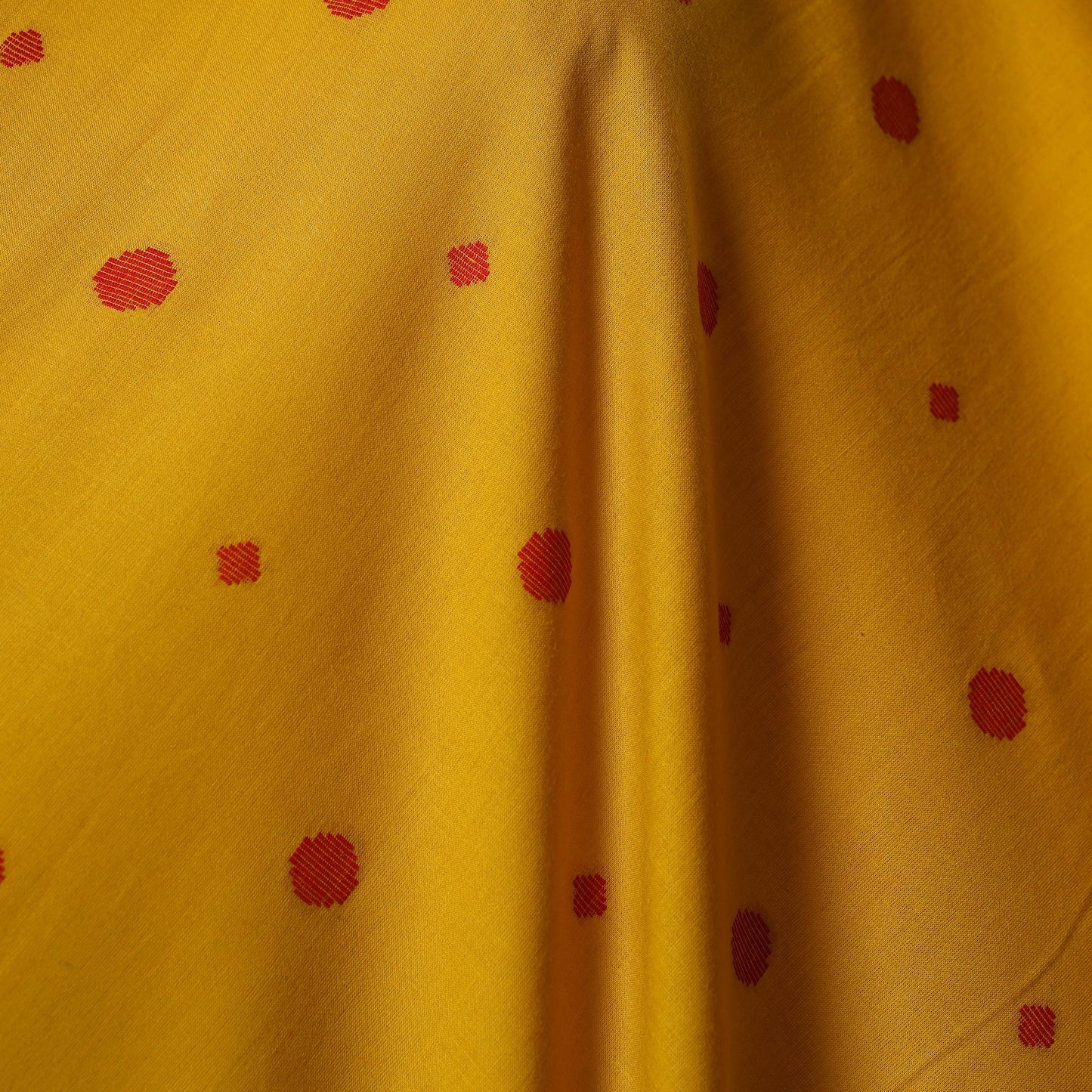 Yellow - prewashed cotton jacquard fabric 41 - handcrafted