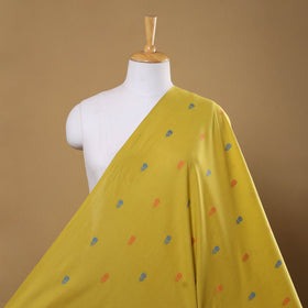 Yellow Prewashed Cotton Jacquard Fabric