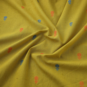 Yellow Prewashed Cotton Jacquard Fabric