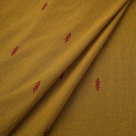 Yellow Prewashed Cotton Jacquard Fabric