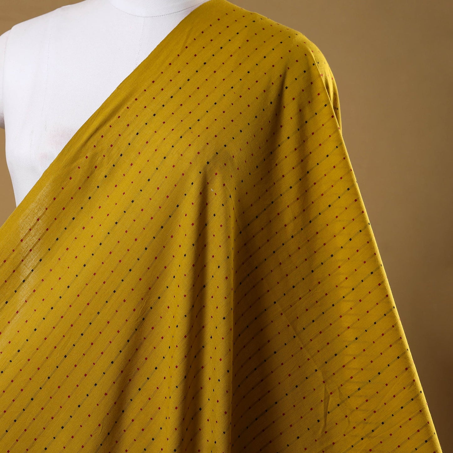 Yellow - prewashed cotton jacquard weave fabric 04