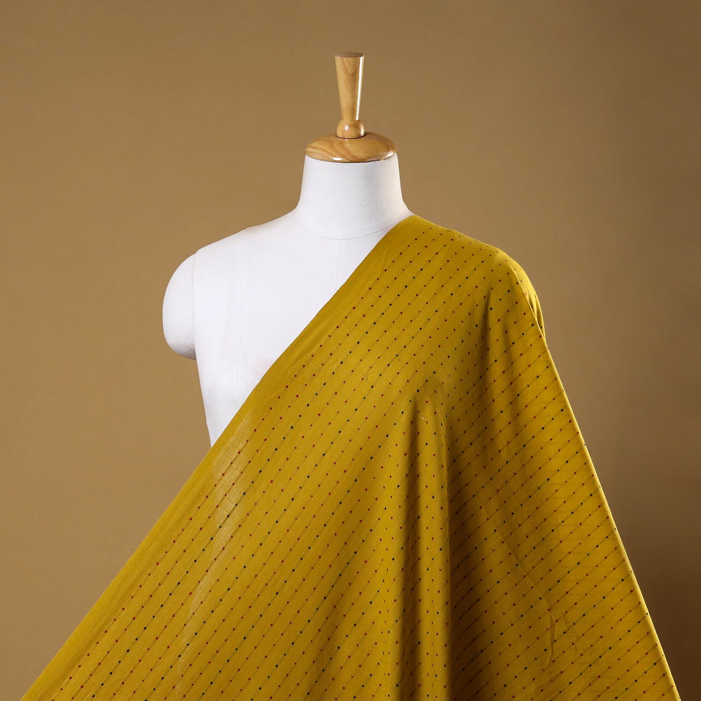 Yellow - prewashed cotton jacquard weave fabric 04