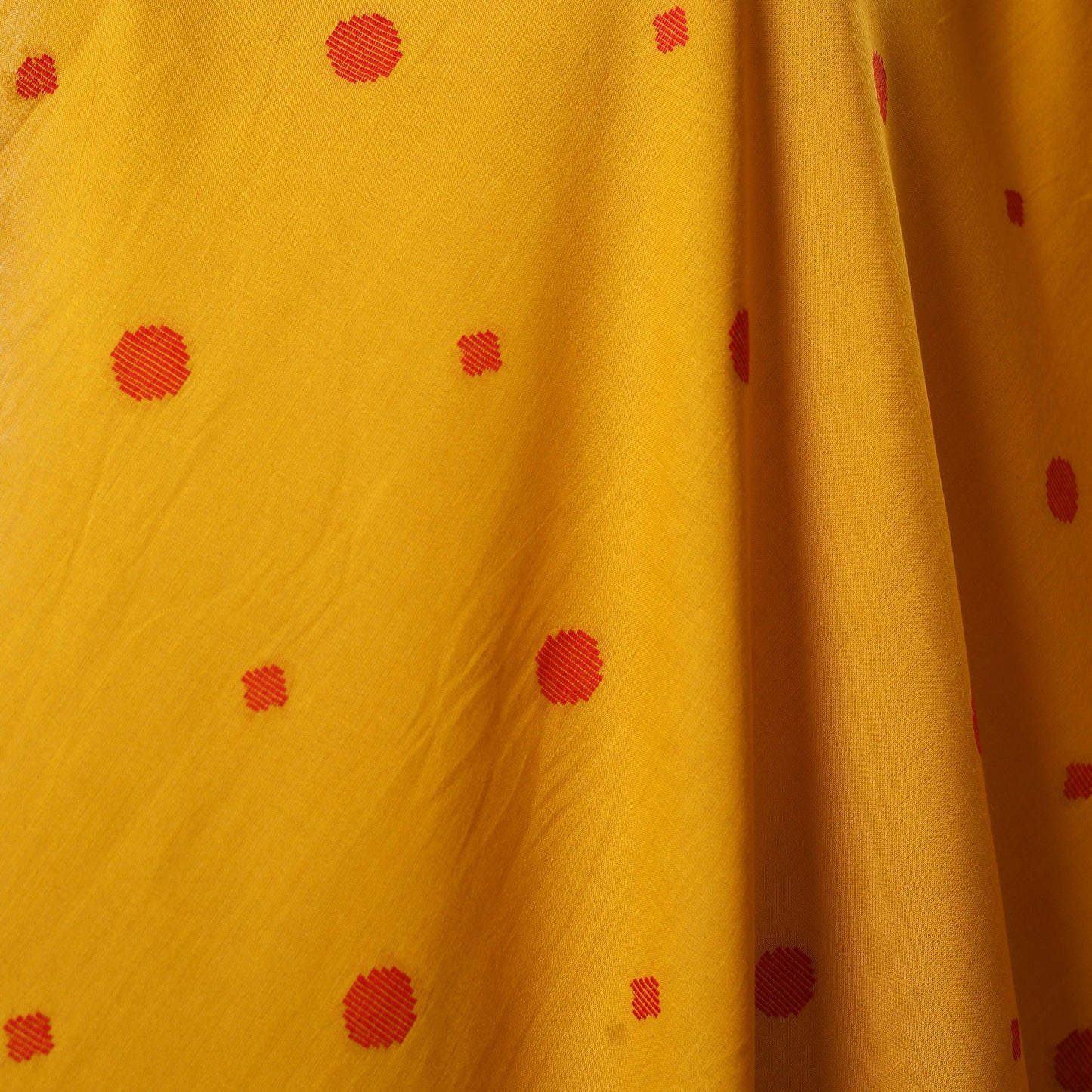 Yellow - prewashed cotton jacquard weave fabric 05