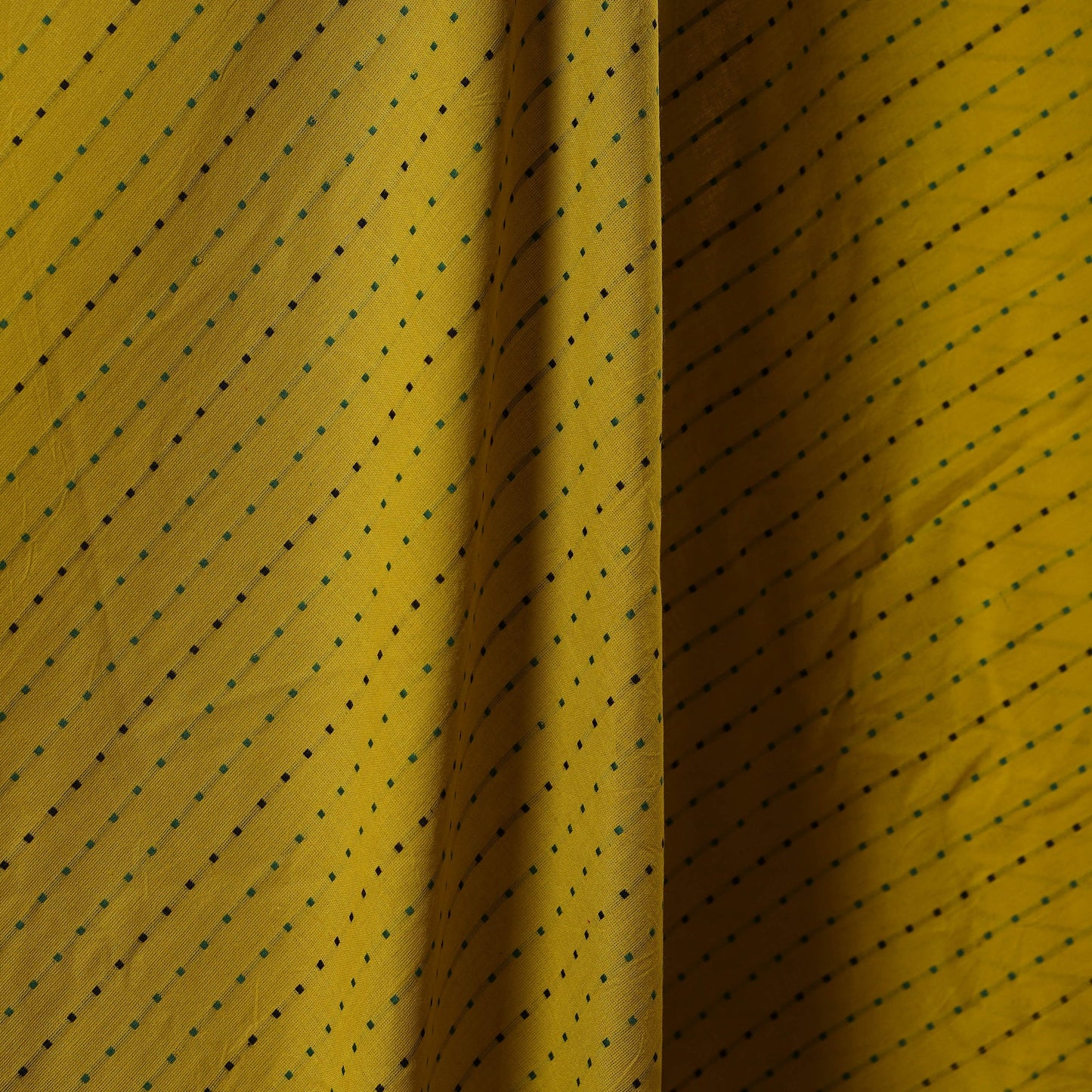 Yellow - prewashed cotton jacquard weave fabric 06