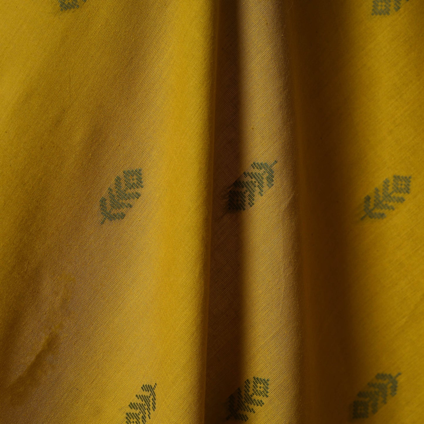 Yellow - prewashed cotton jacquard weave fabric 23