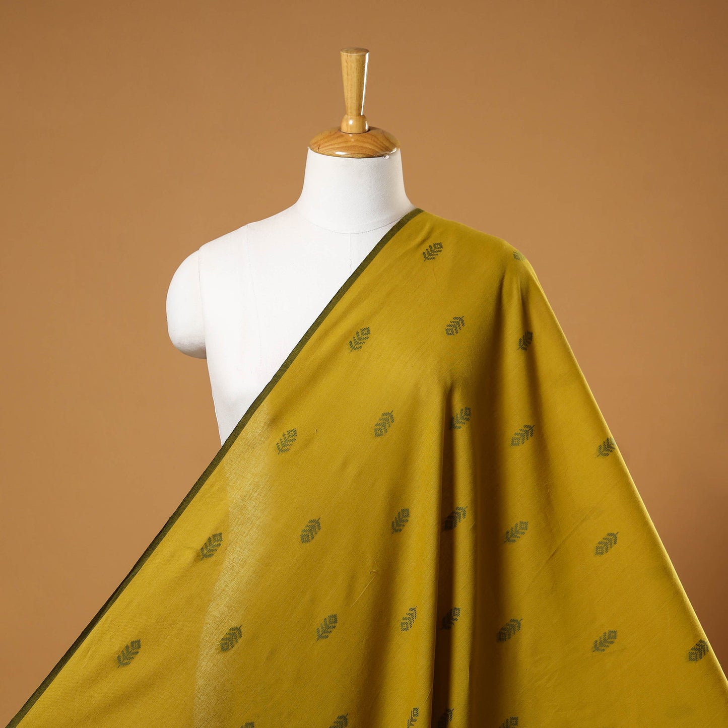 Yellow - prewashed cotton jacquard weave fabric 23