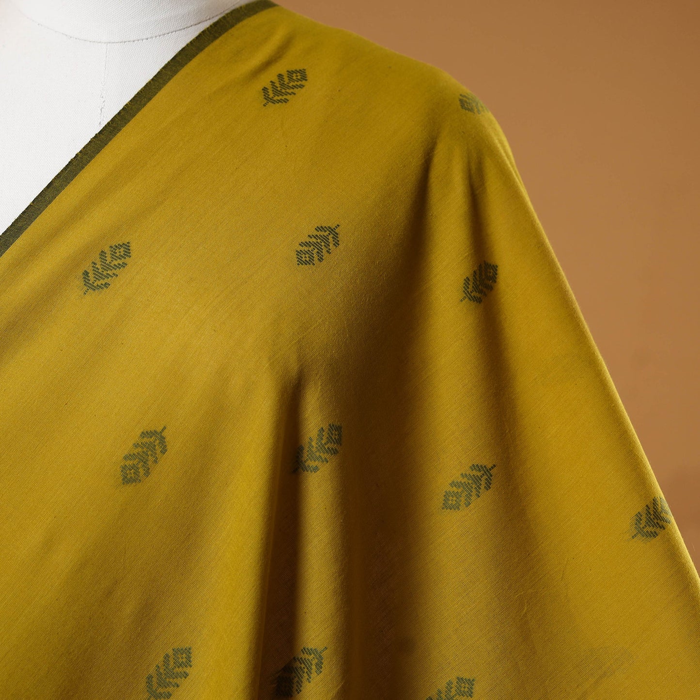 Yellow - prewashed cotton jacquard weave fabric 23