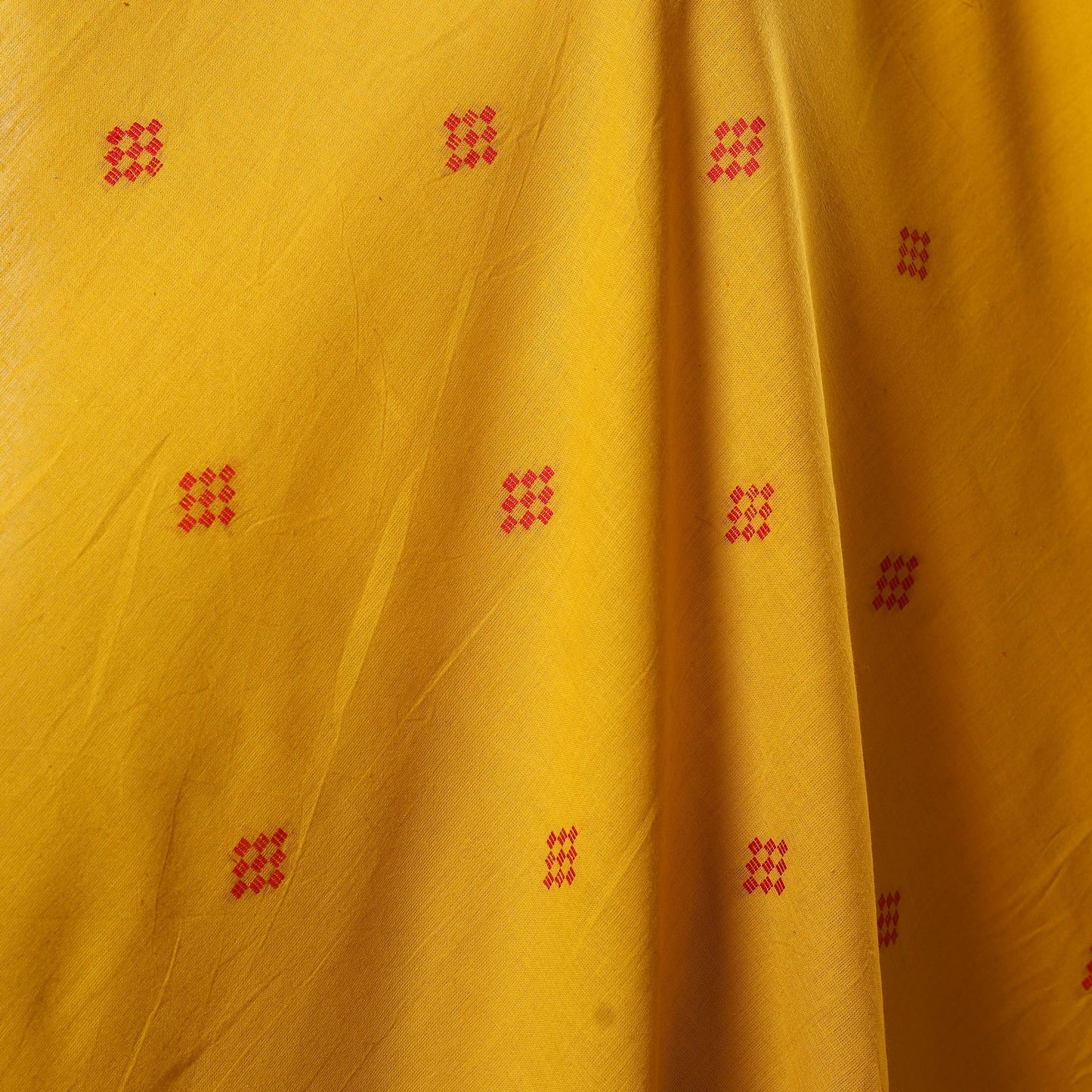 Yellow - prewashed cotton jacquard weave fabric 36