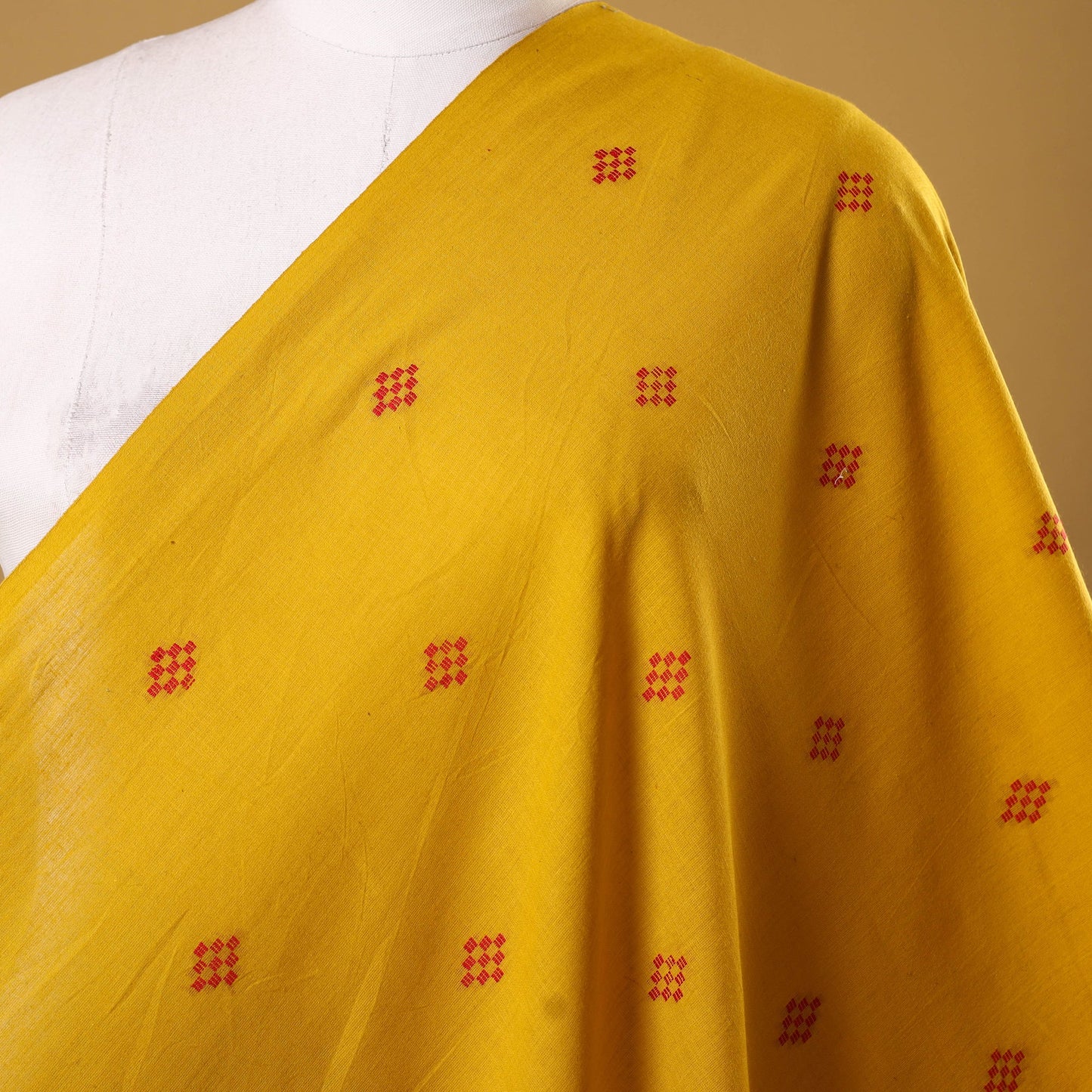 Yellow - prewashed cotton jacquard weave fabric 36