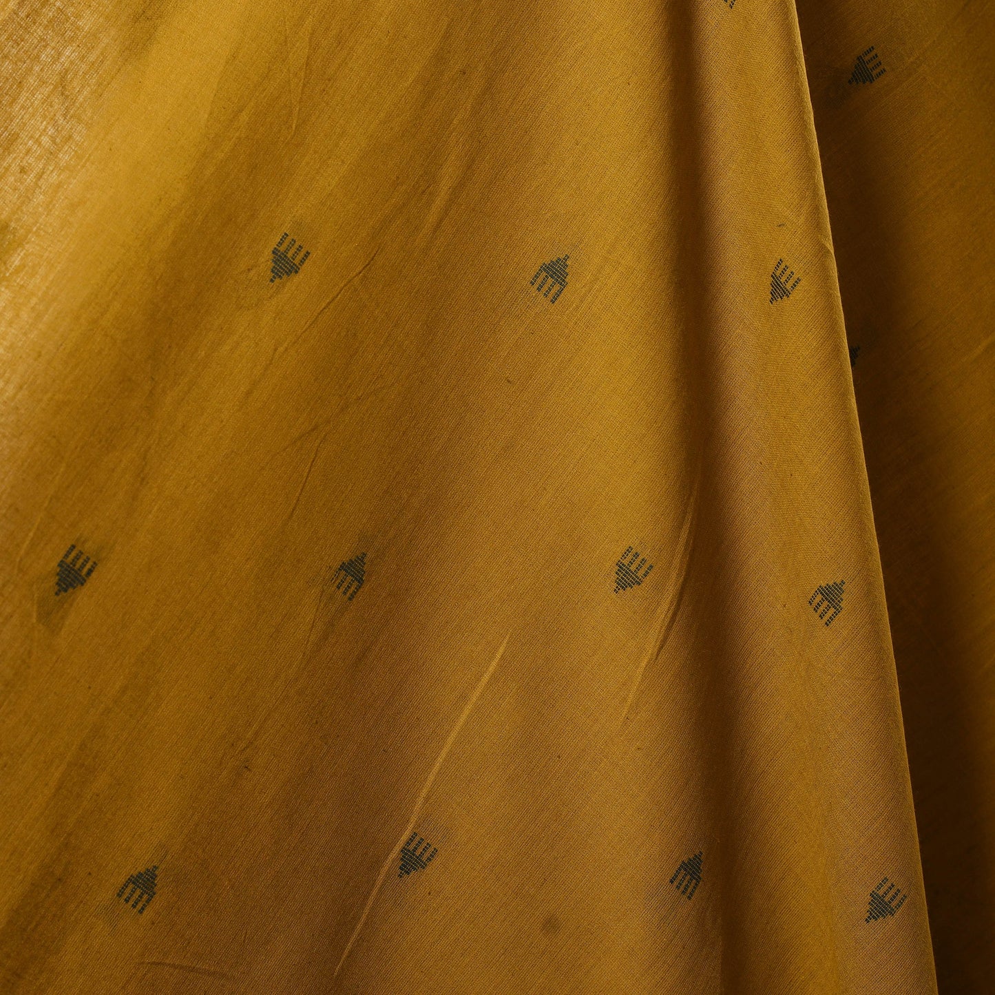 Yellow - prewashed cotton jacquard weave fabric 38