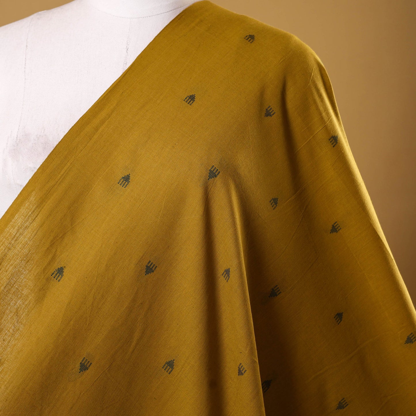 Yellow - prewashed cotton jacquard weave fabric 38