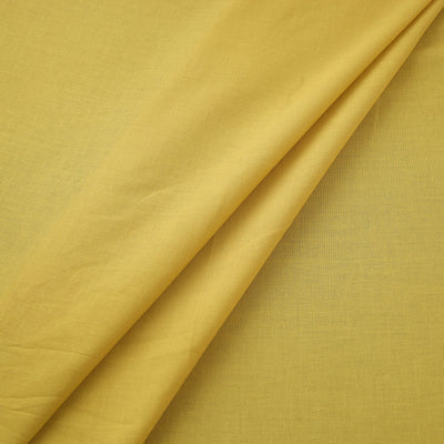 Yellow Prewashed Cotton Plain Fabric