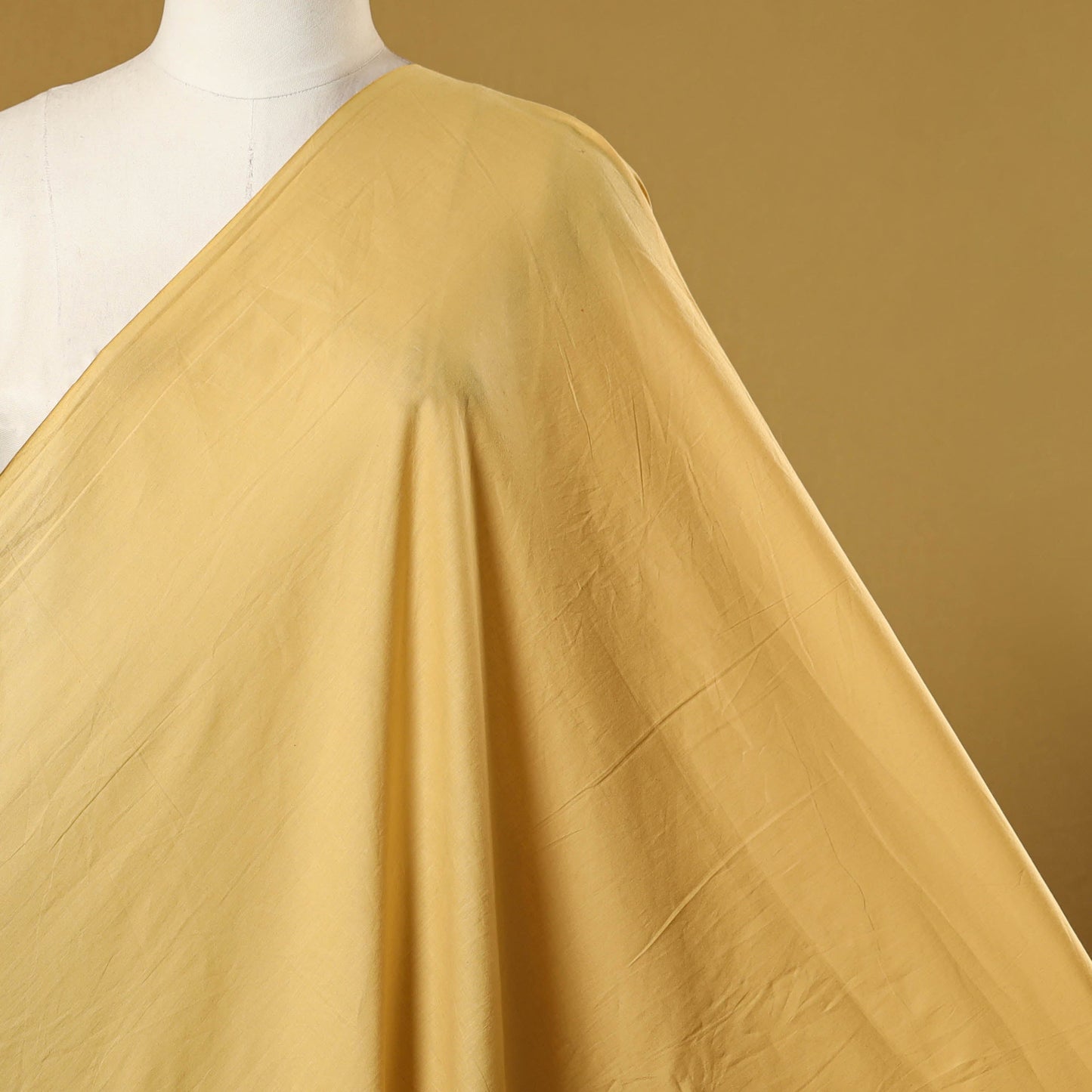 Yellow - prewashed cotton plain fabric 11 - handcrafted