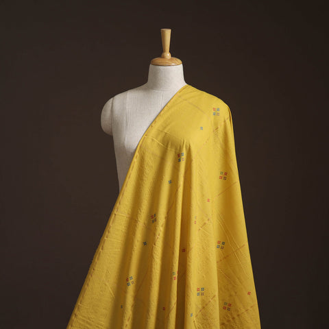 Prewashed cotton zari work jacquard fabric 02 - handcrafted