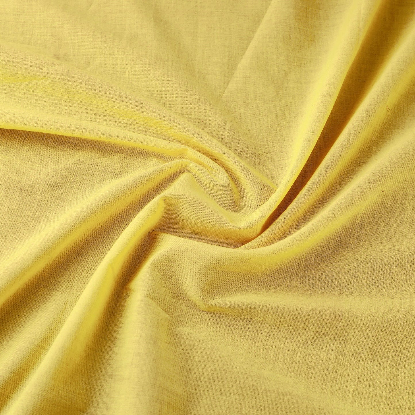 Yellow - prewashed mul cotton plain fabric 07 - handcrafted