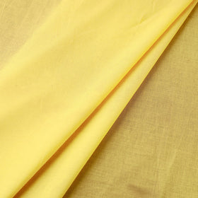 Yellow - prewashed mul cotton plain fabric 07 - handcrafted