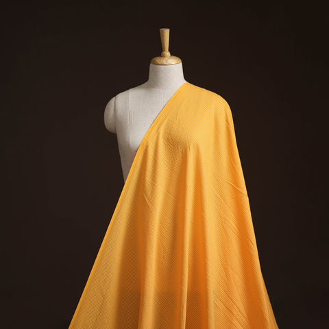Yellow - prewashed running stitch cotton plain fabric 03