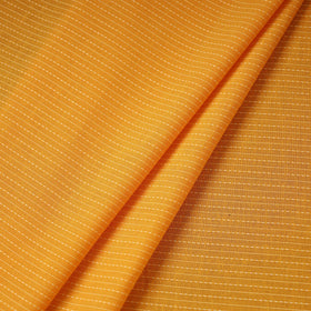 Yellow - prewashed running stitch plain cotton fabric 03