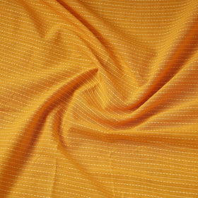 Yellow - prewashed running stitch plain cotton fabric 03