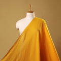 Yellow - prewashed running stitch plain cotton fabric 03