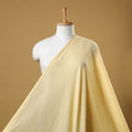 Beige Prewashed Slub Cotton Plain Fabric
