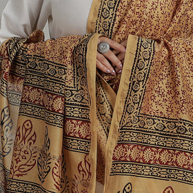 Buy Block Printed Chanderi Silk Bagh Dupatta