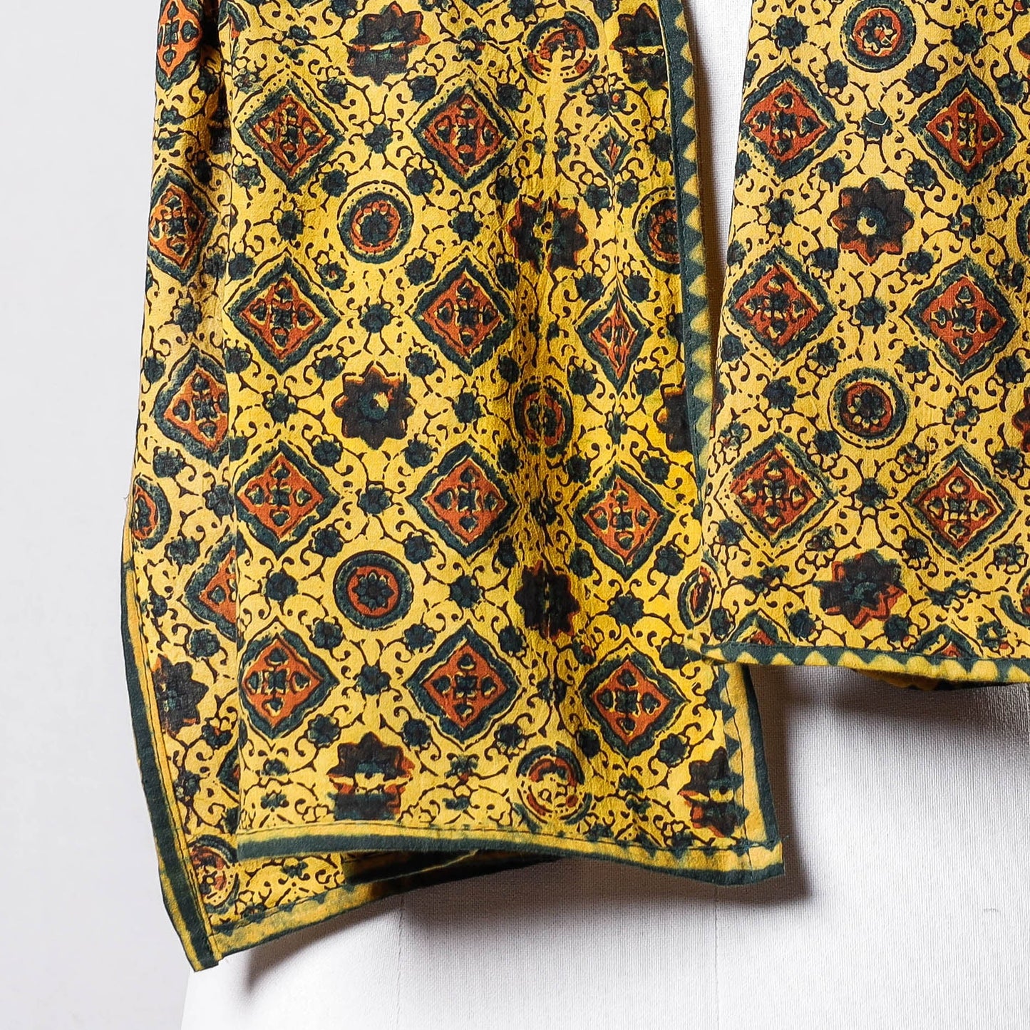  Ajrakh Block Printed Natural Dye Cotton Stole 