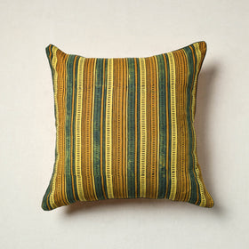 Authentic Yellow Ajrakh Cushion Cover 