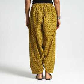 Buy Ajrakh Block Printed Cotton Elasticated Salwar Online at iTokri.com