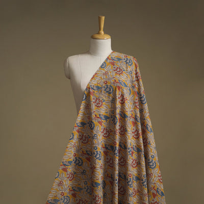 Printed cotton kalamkari fabric 12 - handcrafted
