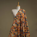 Printed cotton kalamkari fabric 14 - handcrafted