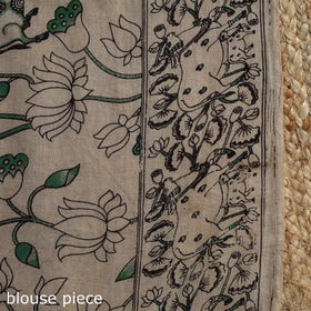 Printed cotton kalamkari saree 07 - handcrafted