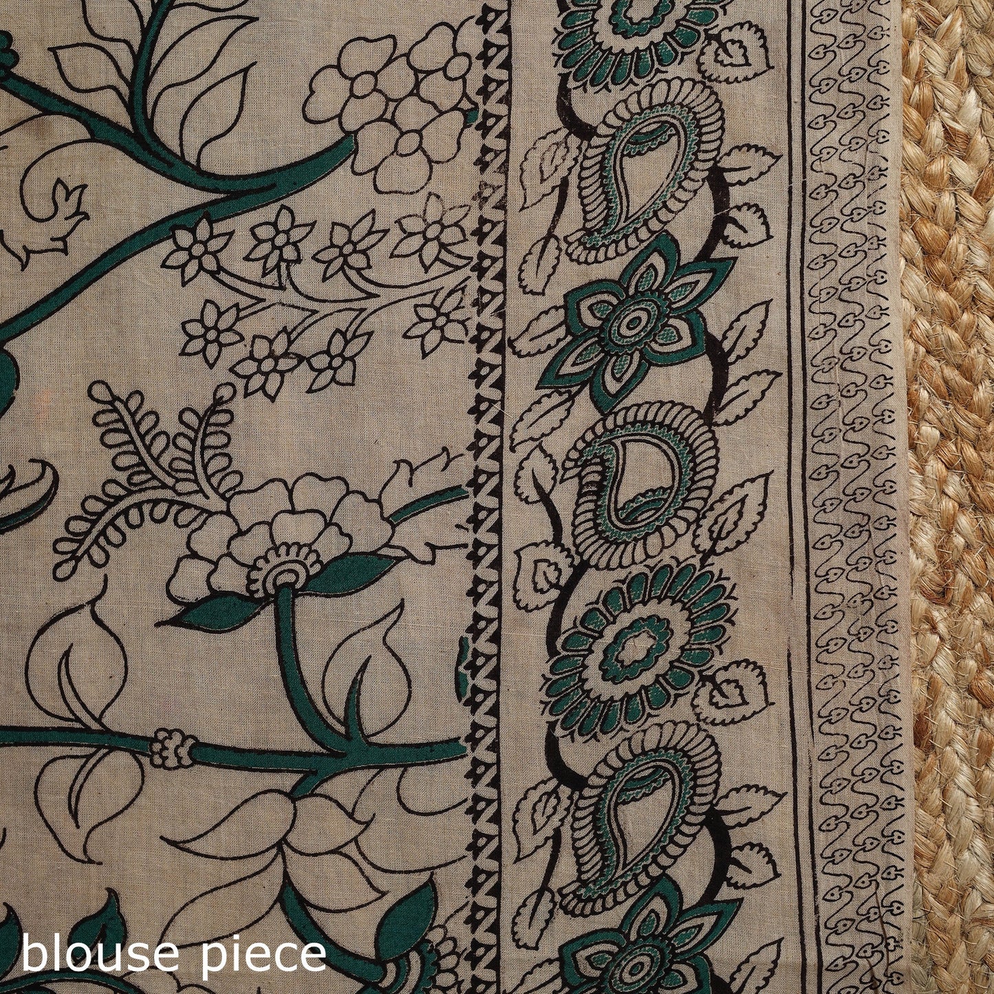 Printed cotton kalamkari saree 15 - handcrafted