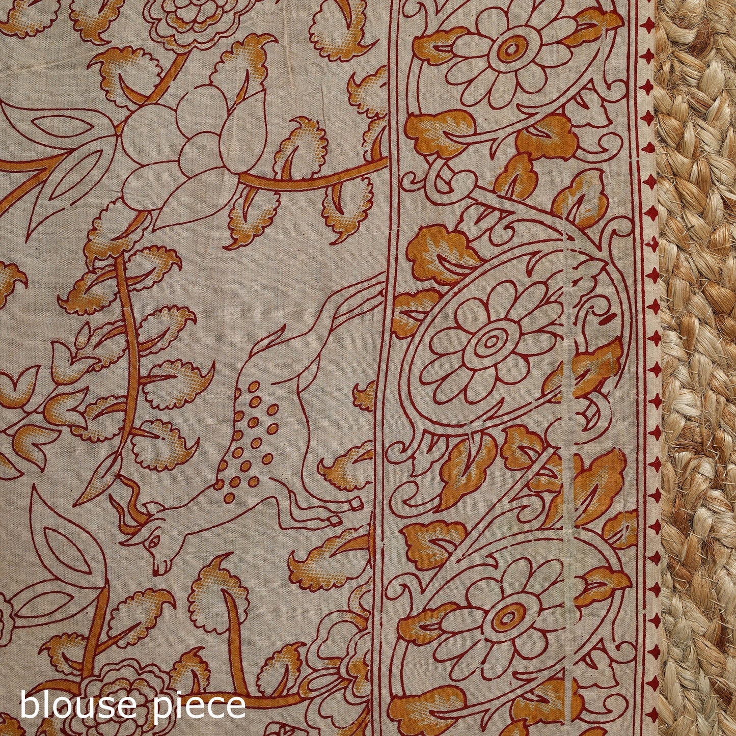 Printed cotton kalamkari saree 34 - handcrafted