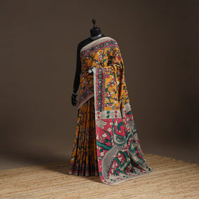 Printed cotton kalamkari saree 38 - handcrafted