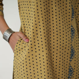 Yellow - Block Printed Cotton Straight Ajrakh Kurta 39