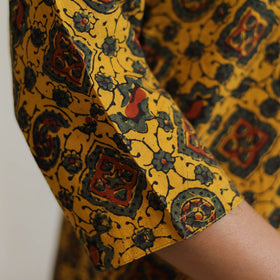 Ajrakh Block Printed Cotton Straight Long Kurta for Women