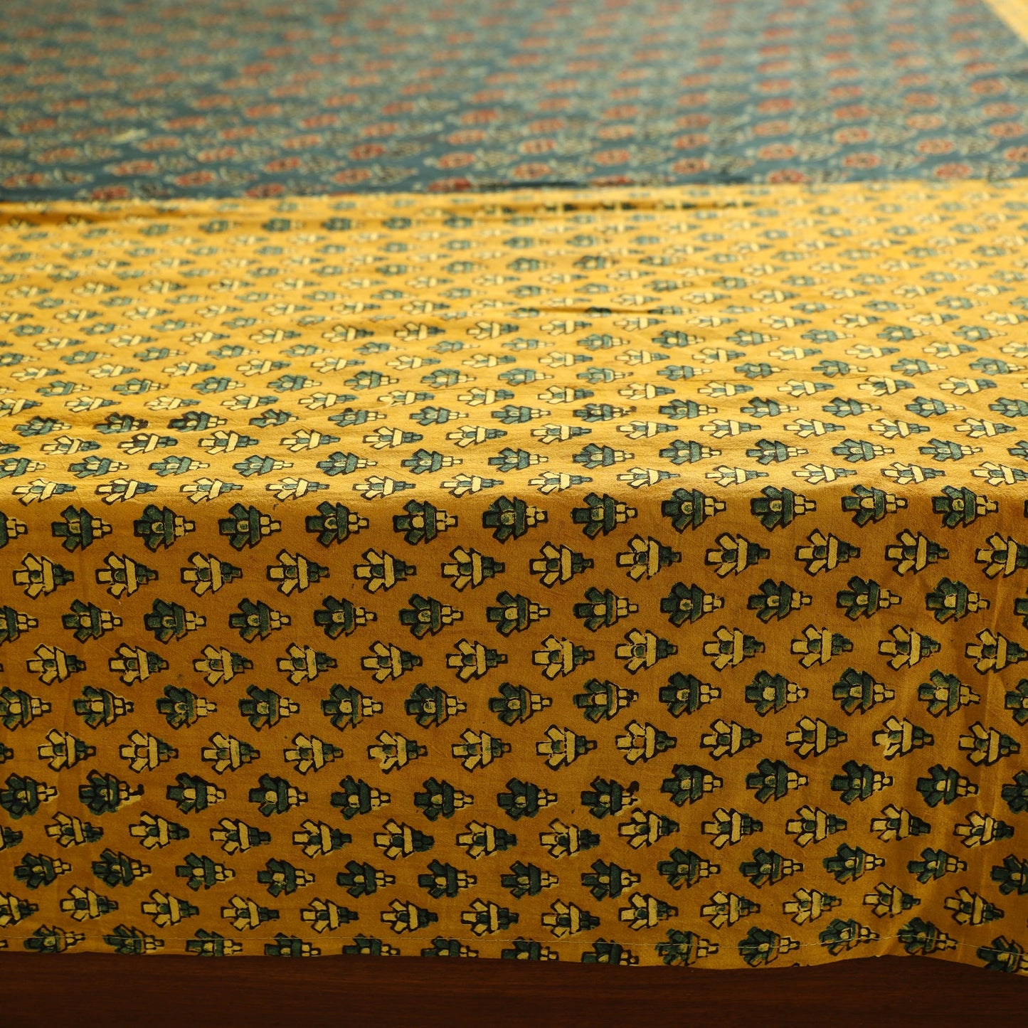 ajrakh double bed cover set