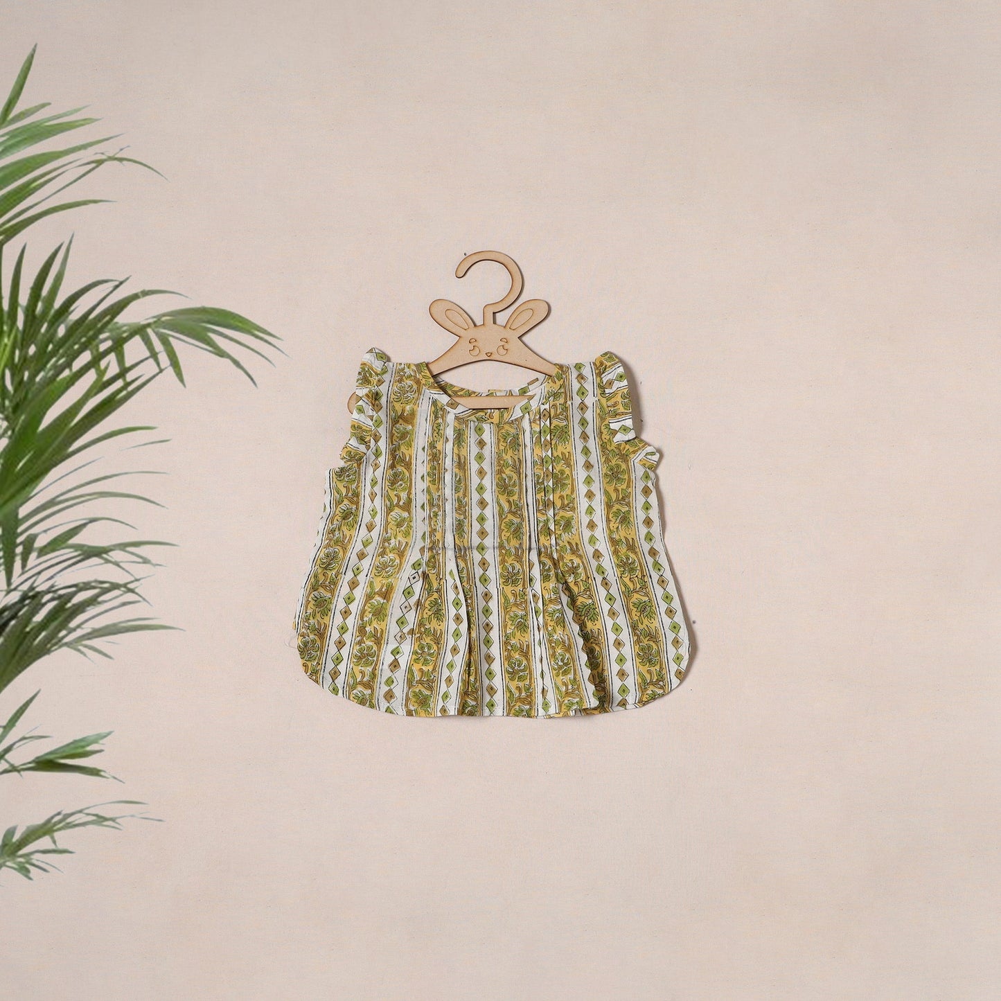 Yellow - pure cotton baby girls floral top & shorts (6-12