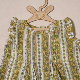Yellow - pure cotton baby girls floral top & shorts (6-12
