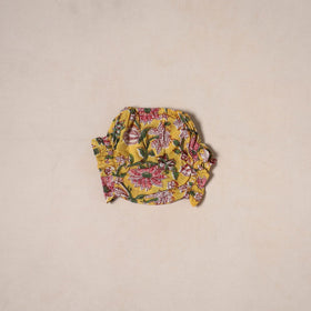 Yellow - pure cotton baby girls floral top & shorts (6-12