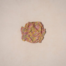 Yellow - pure cotton baby girls floral top & shorts (6-12