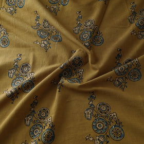  Yellow Pure Cotton Ajrakh Print Fabric Online i iTokri.com