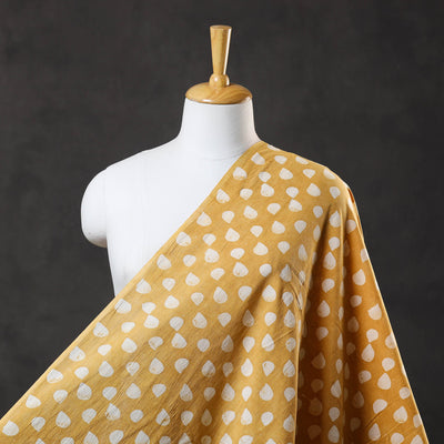 Yellow - pure cotton kutch batik print fabric 02